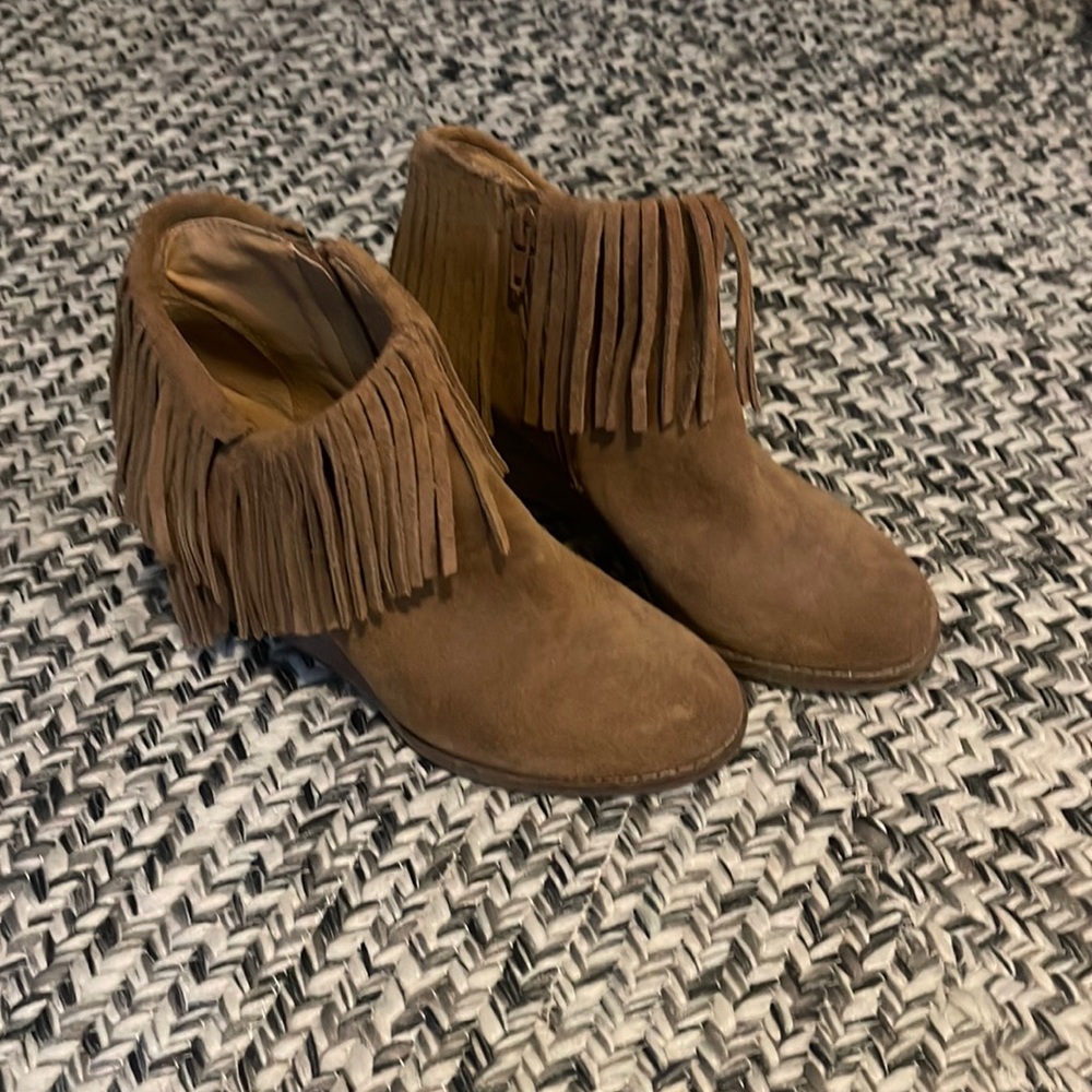 Lucky Brand fringe booties